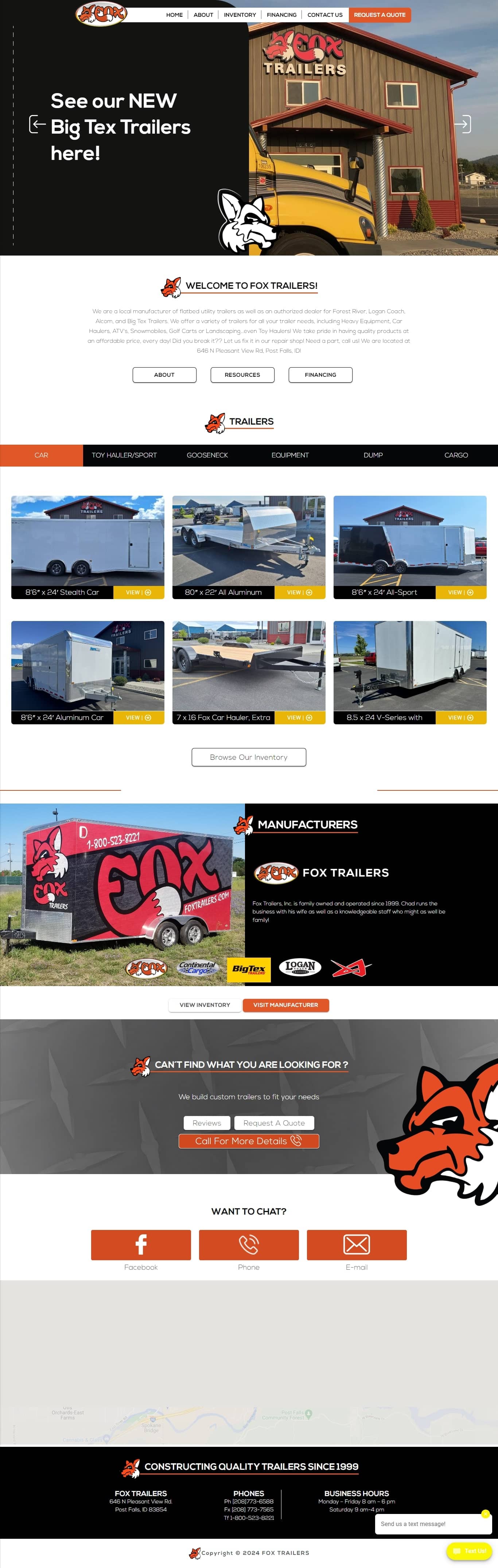 Catálogo de productos con Wordpress para Fox Trailers